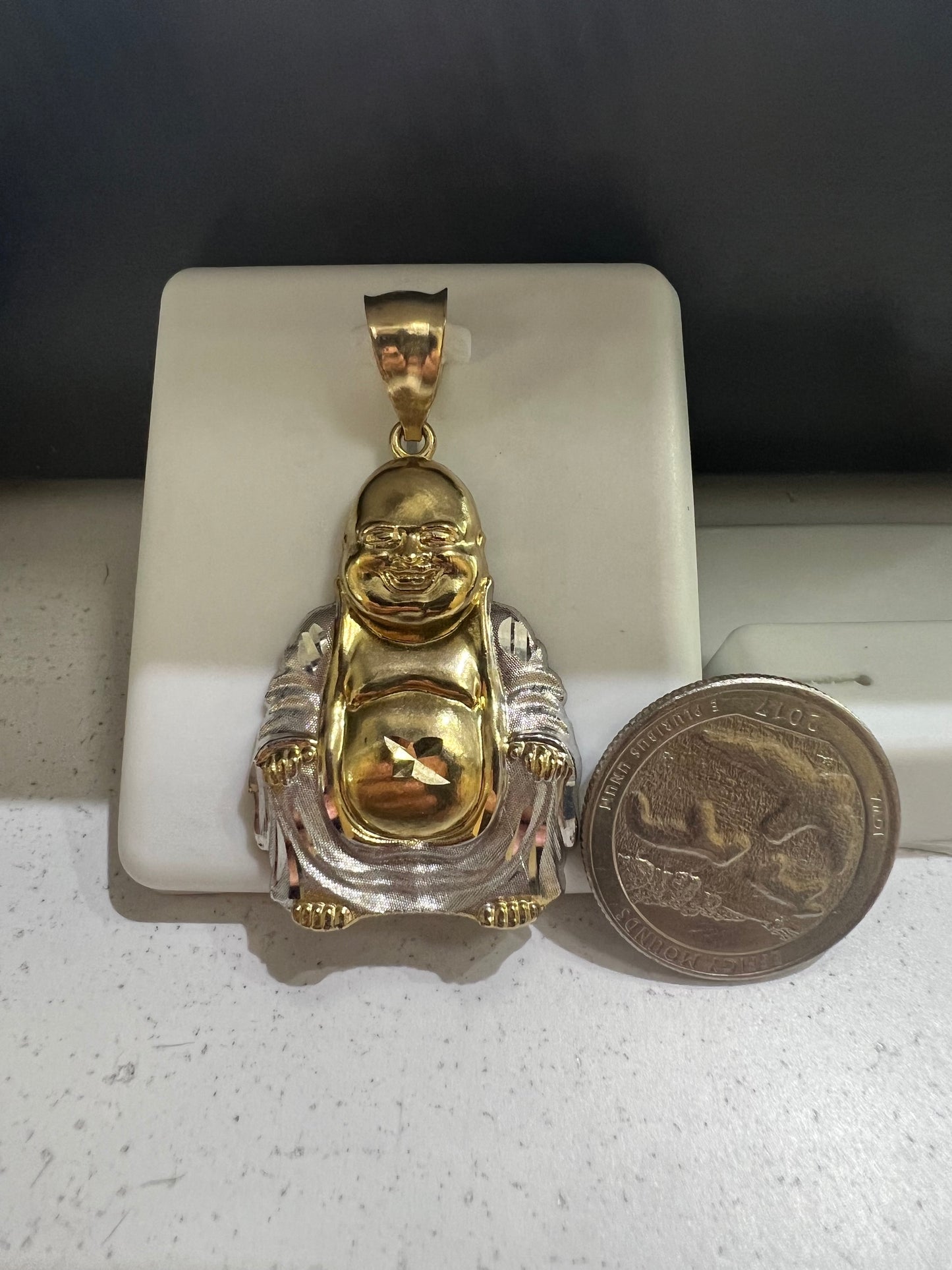 10K Gold Buddha Pendant