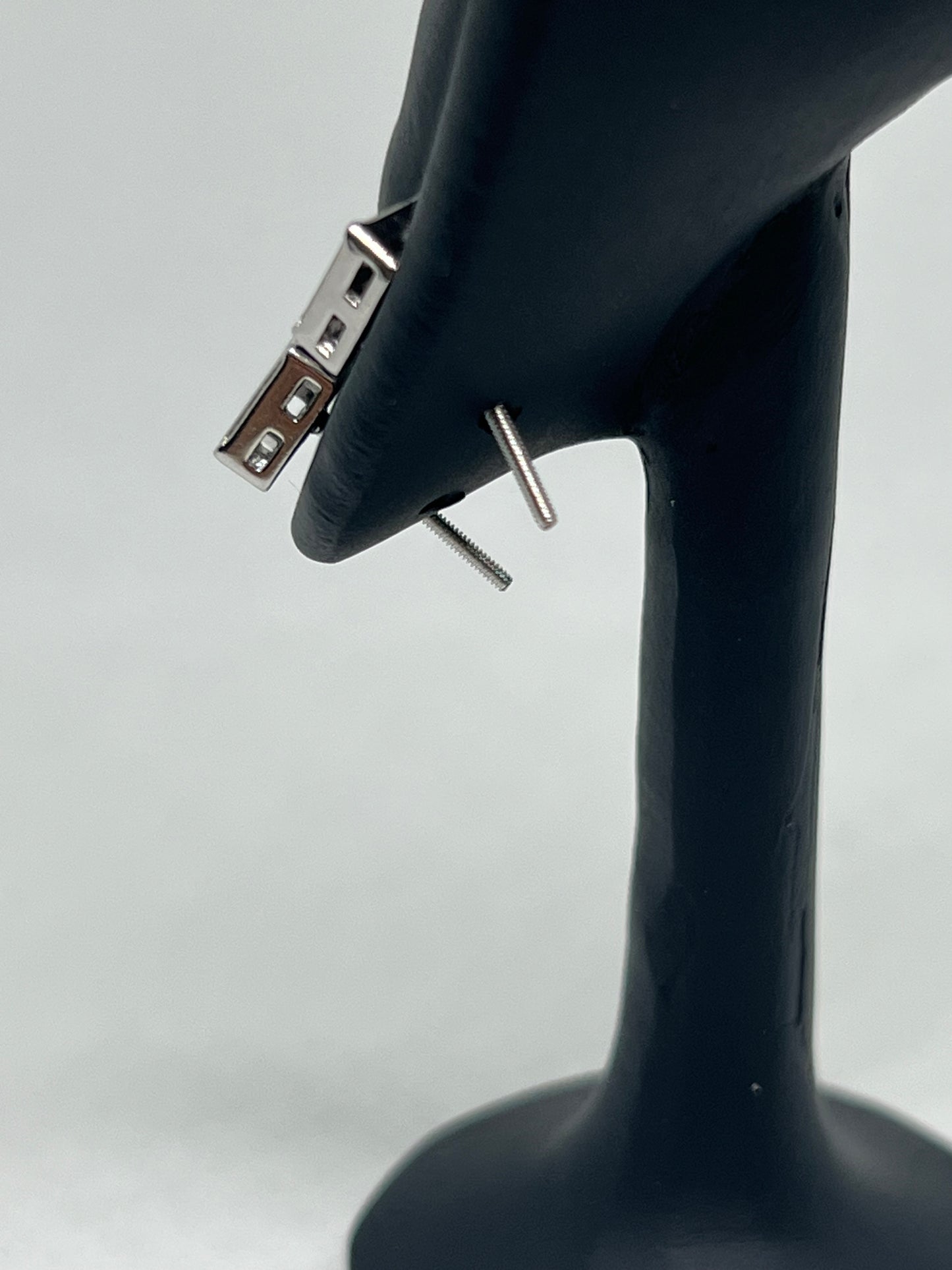 Sterling Silver Square Moissanite Earrings