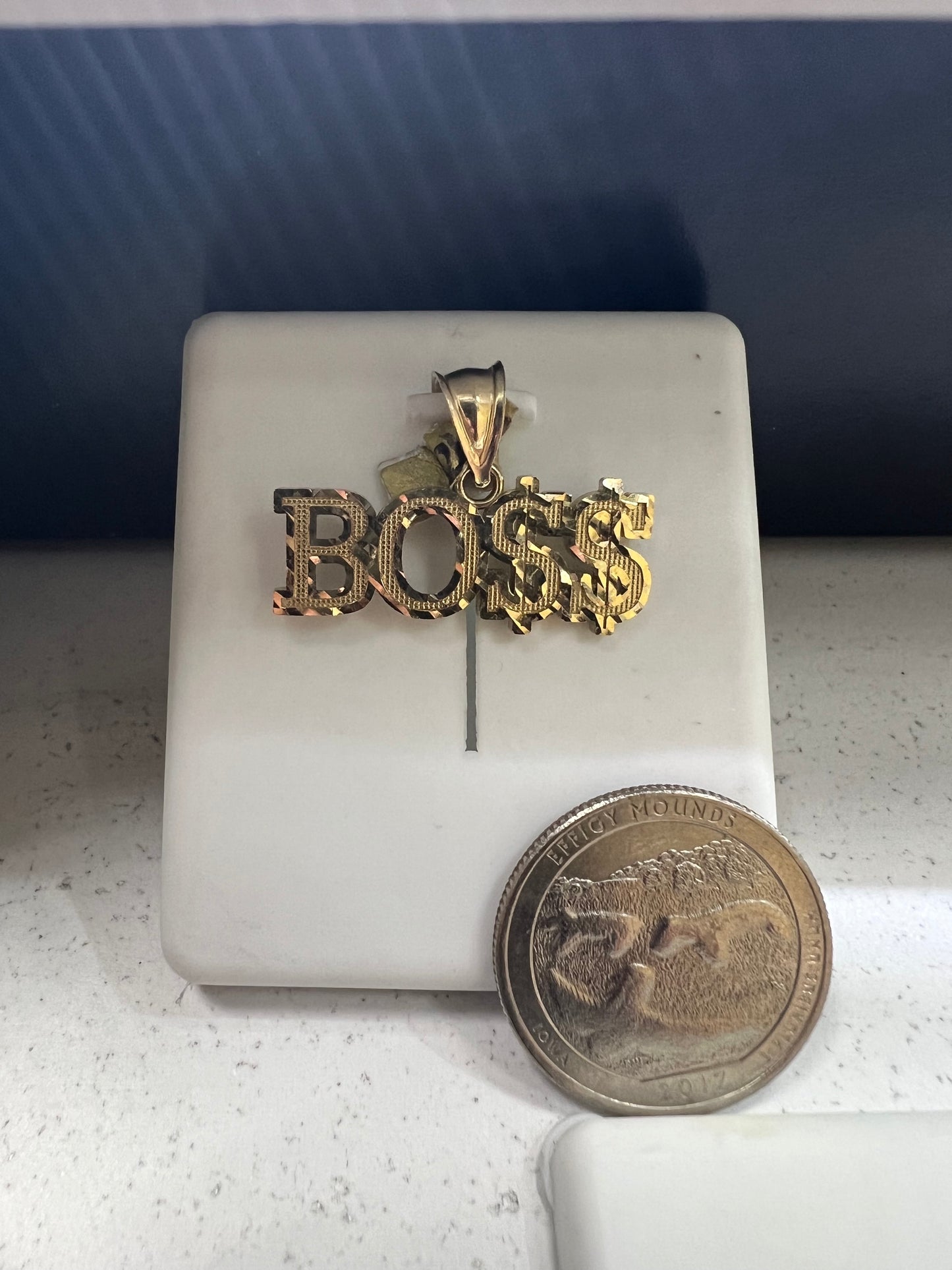 10K Gold Boss Pendant