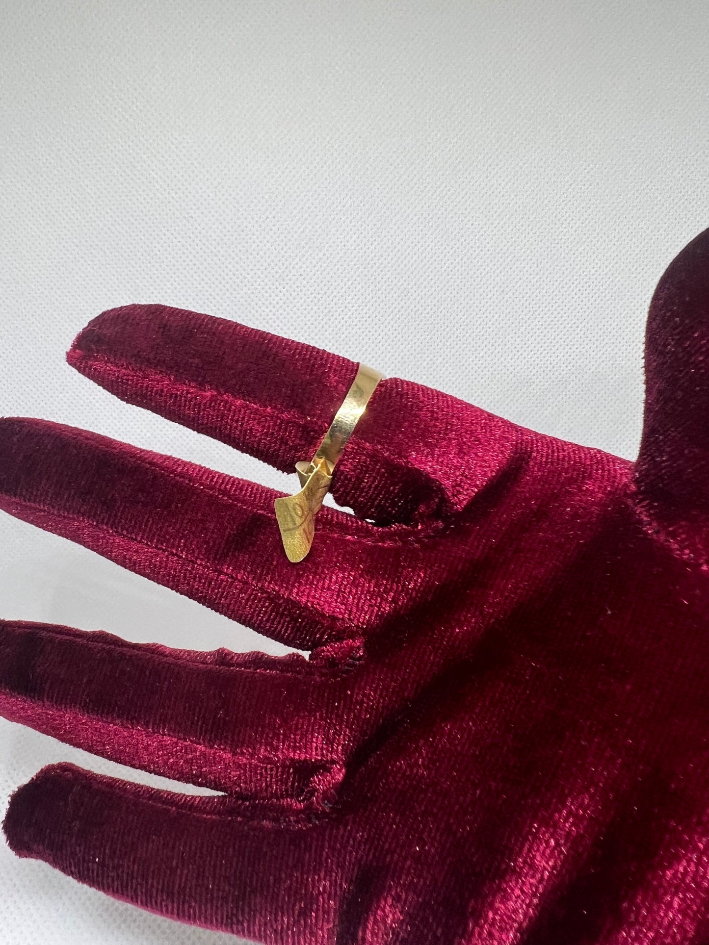 10K Solid Gold Nugget Ring - Chain Included
