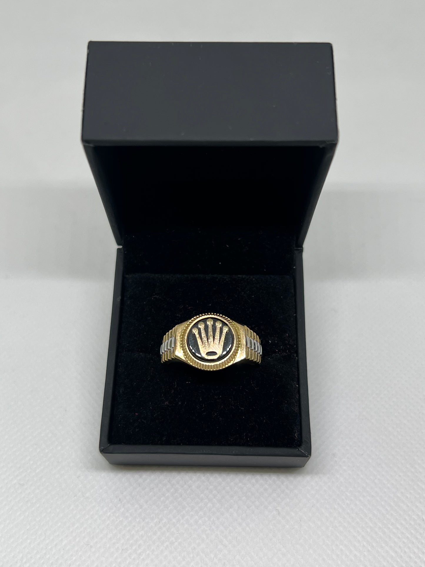 10K Solid Gold Rolex Ring - Chain Included