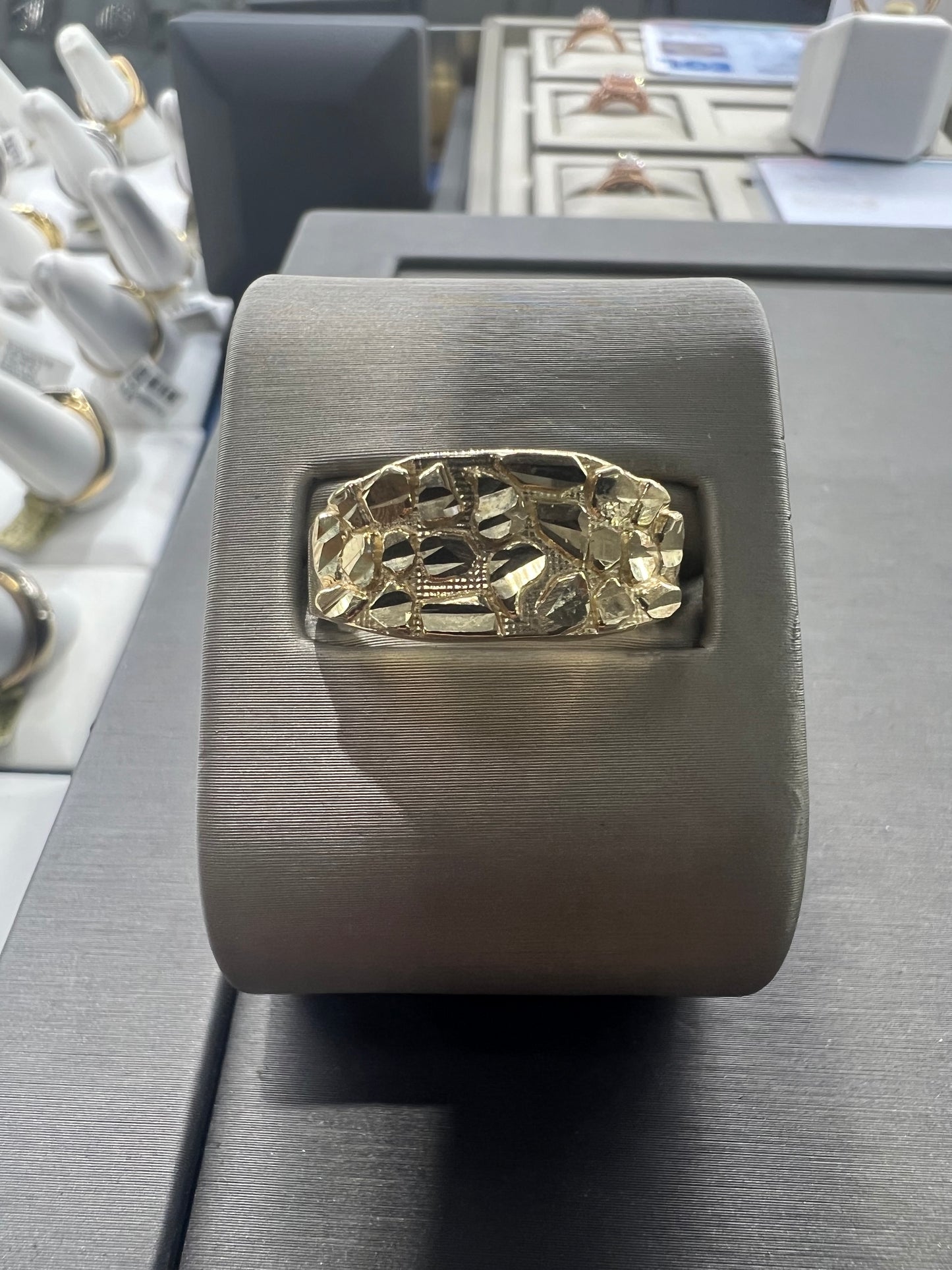 10K Gold Nugget Ring Size 9.5