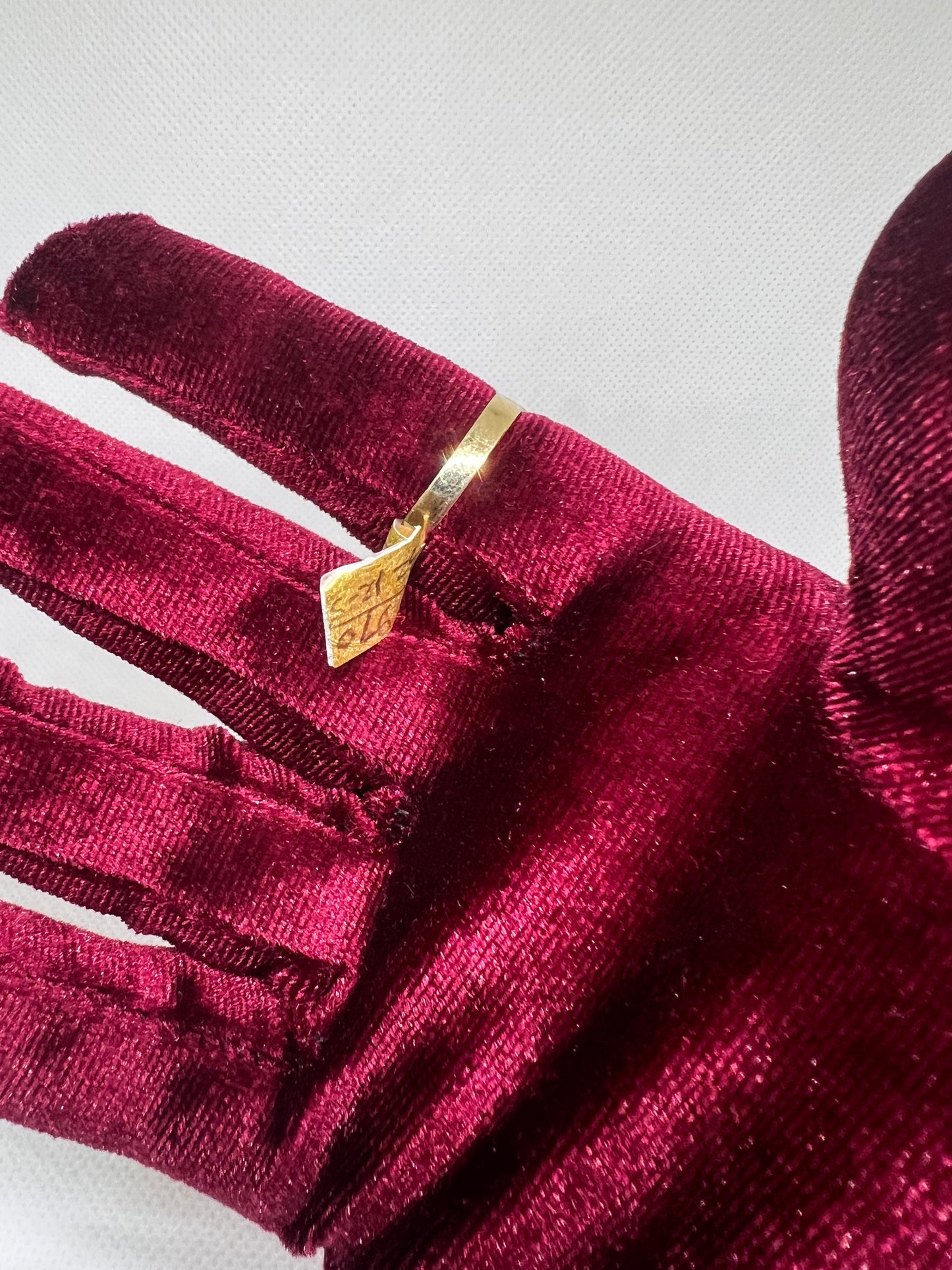10K Solid Gold Nugget Ring - Chain Included