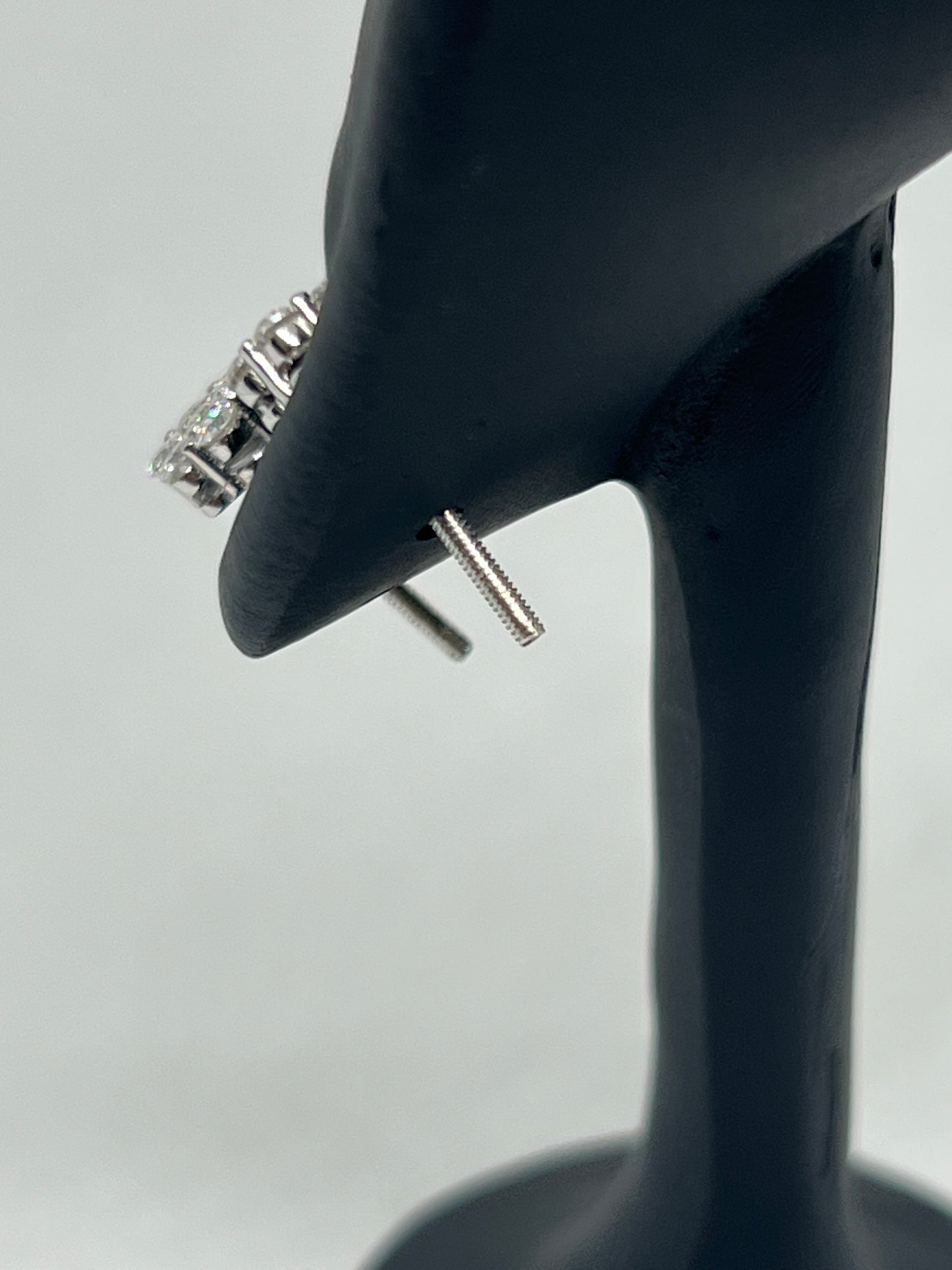 Sterling Silver Flower Moissanite Earrings