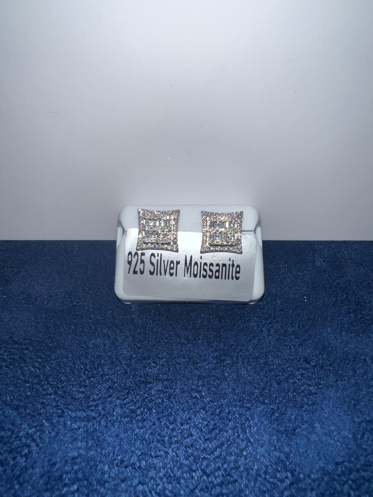 Square Baguette Moissanite Earrings