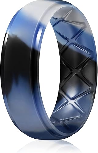 Navy Breathable Silicone Rings