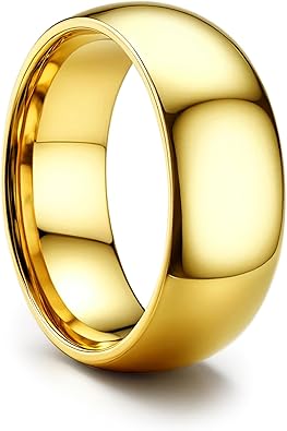 Gold Stainless Steel Wedding Band