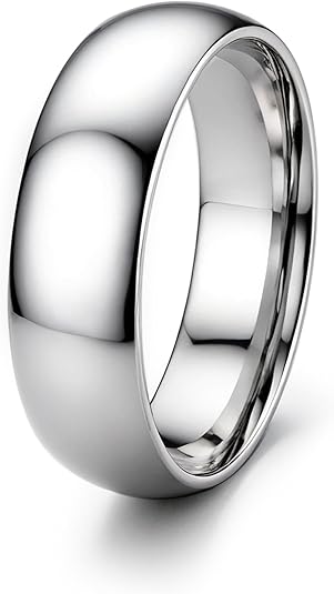 Silver Stainless Steel Wedding Band