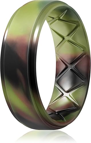 Green Camo Breathable Silicone Rings