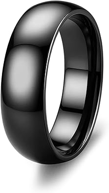 Black Stainless Steel Wedding Band