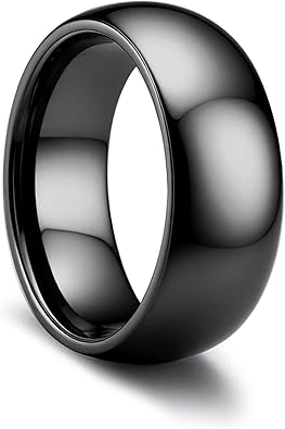 Black Stainless Steel Wedding Band