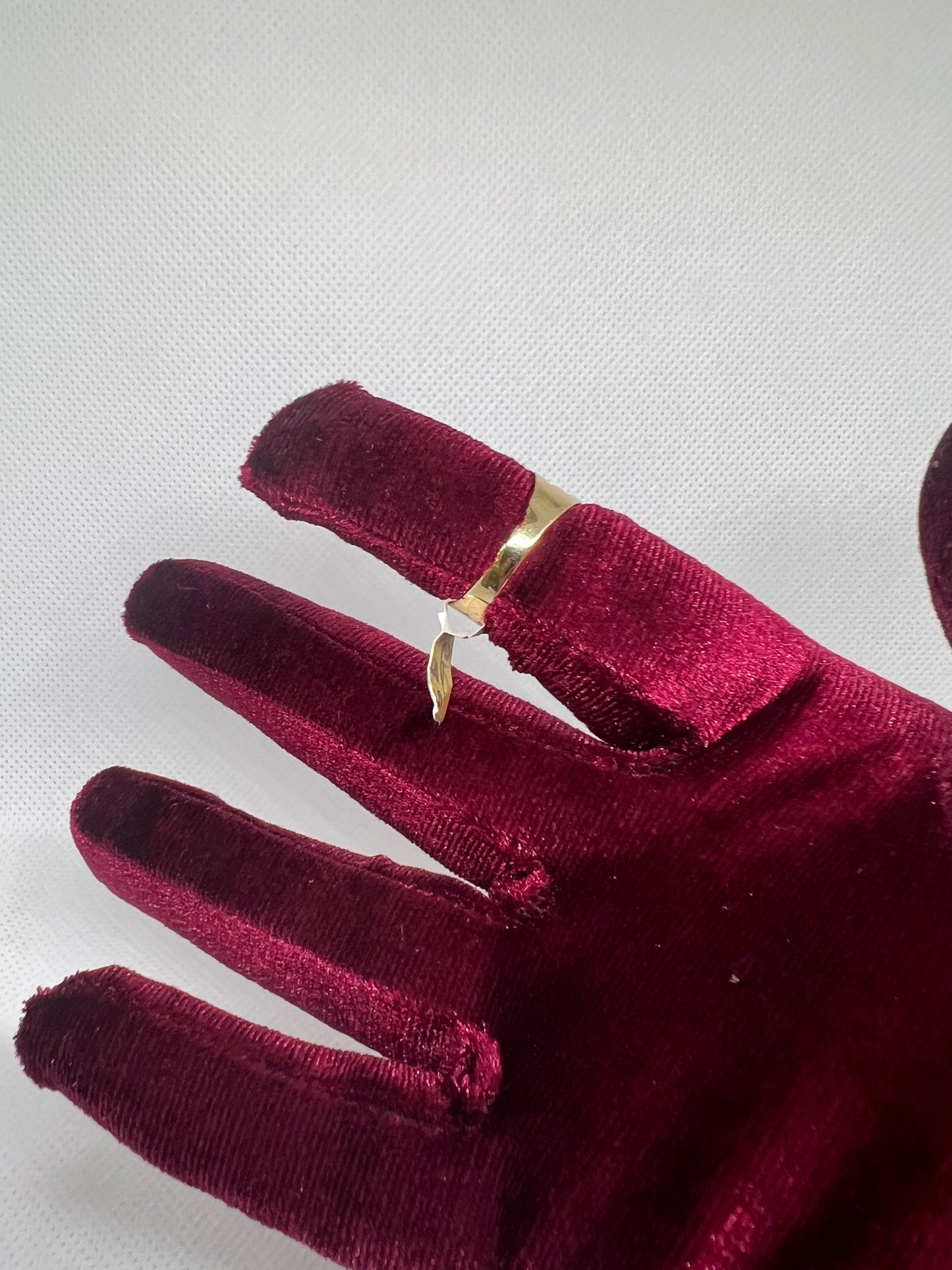 10K Solid Gold Nugget Ring - Chain Included