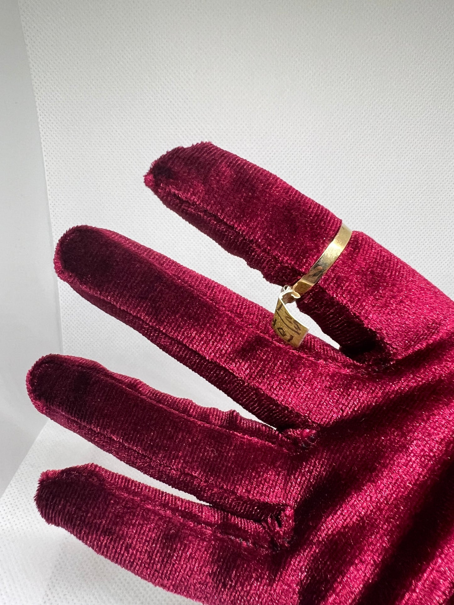 10K Solid Gold Nugget Ring - Chain Included