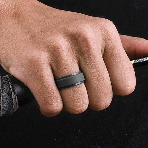 Black Grey Breathable Silicone Rings