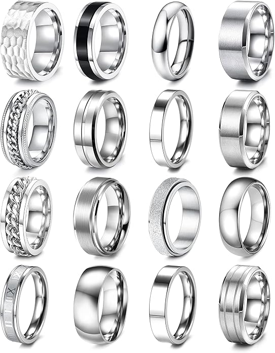 Mens Silver Wedding Bands
