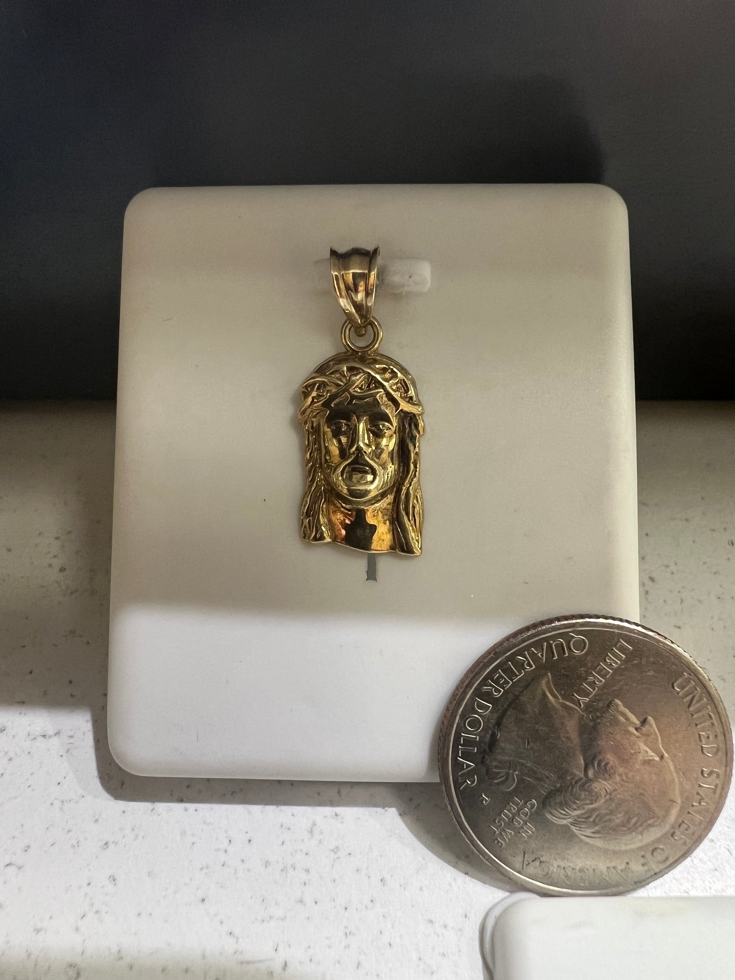 10K Gold Jesus Head