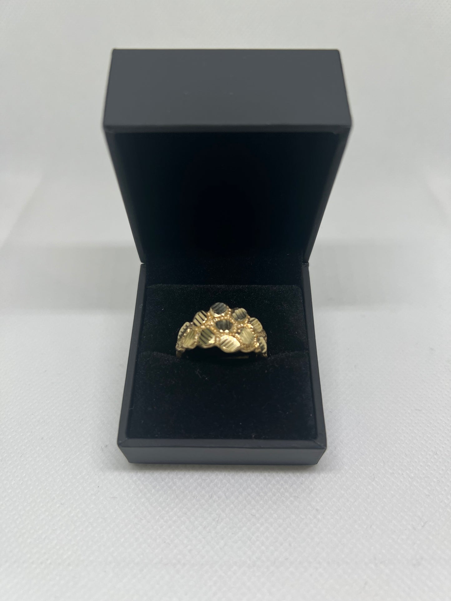 10K Nugget Ring - Chain Included
