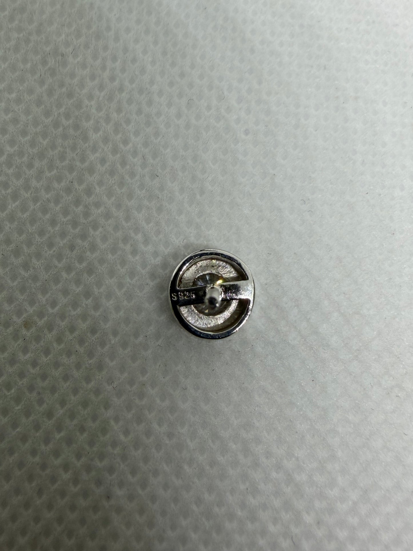 Sterling Silver Halo Circle Moissanite Earrings