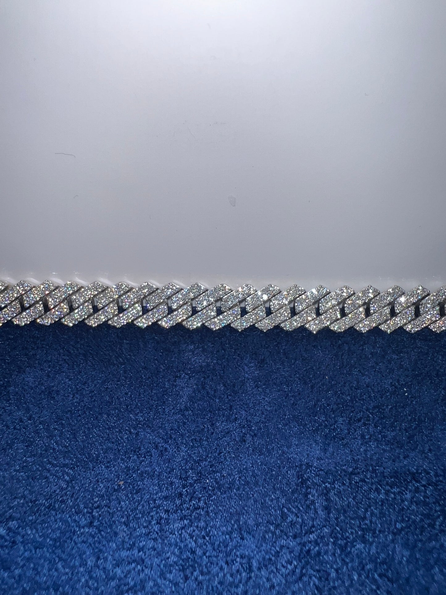 Silver Moissanite Miami Cuban Bracelet