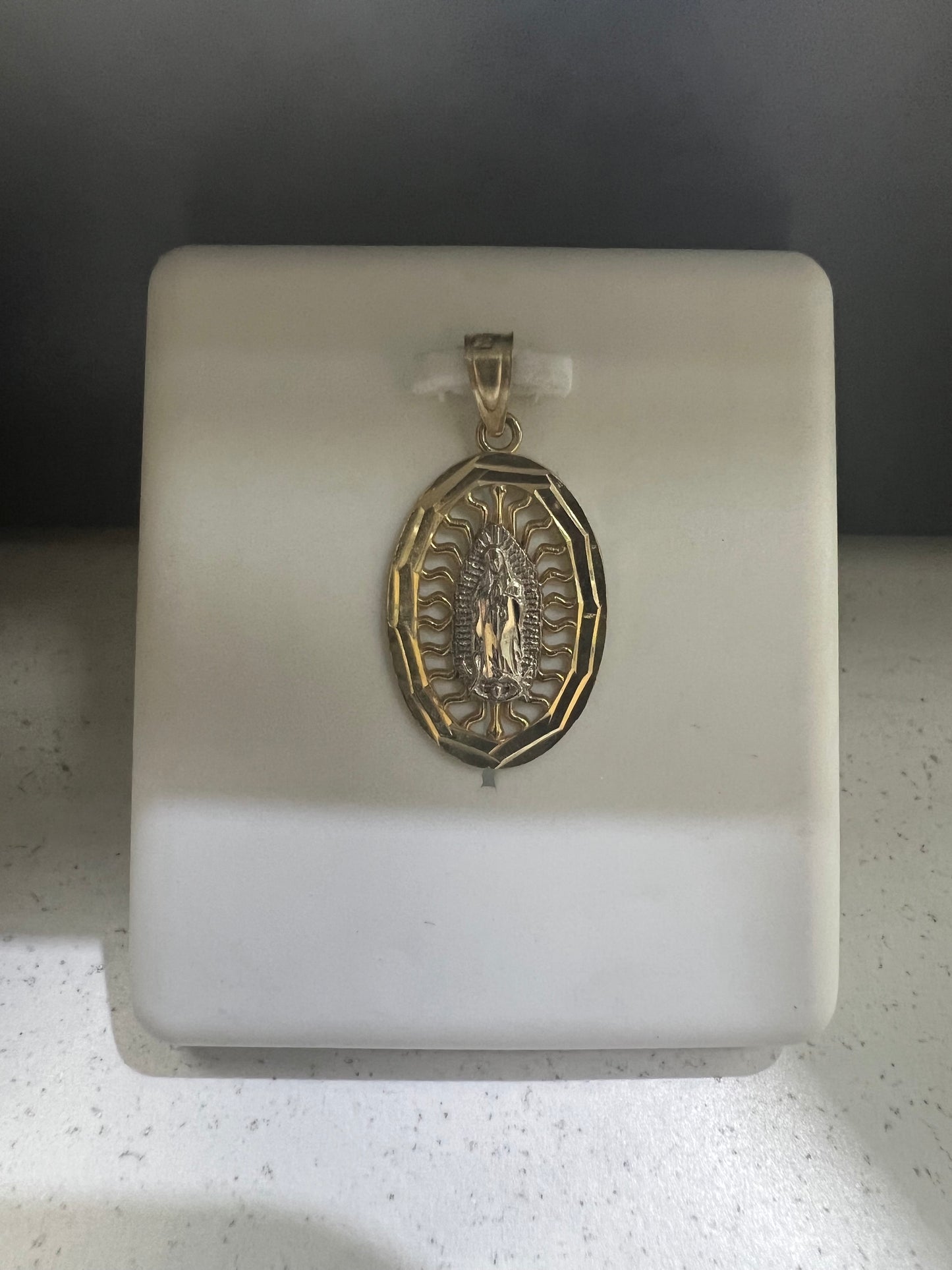 10K Gold Mother Mary Pendant