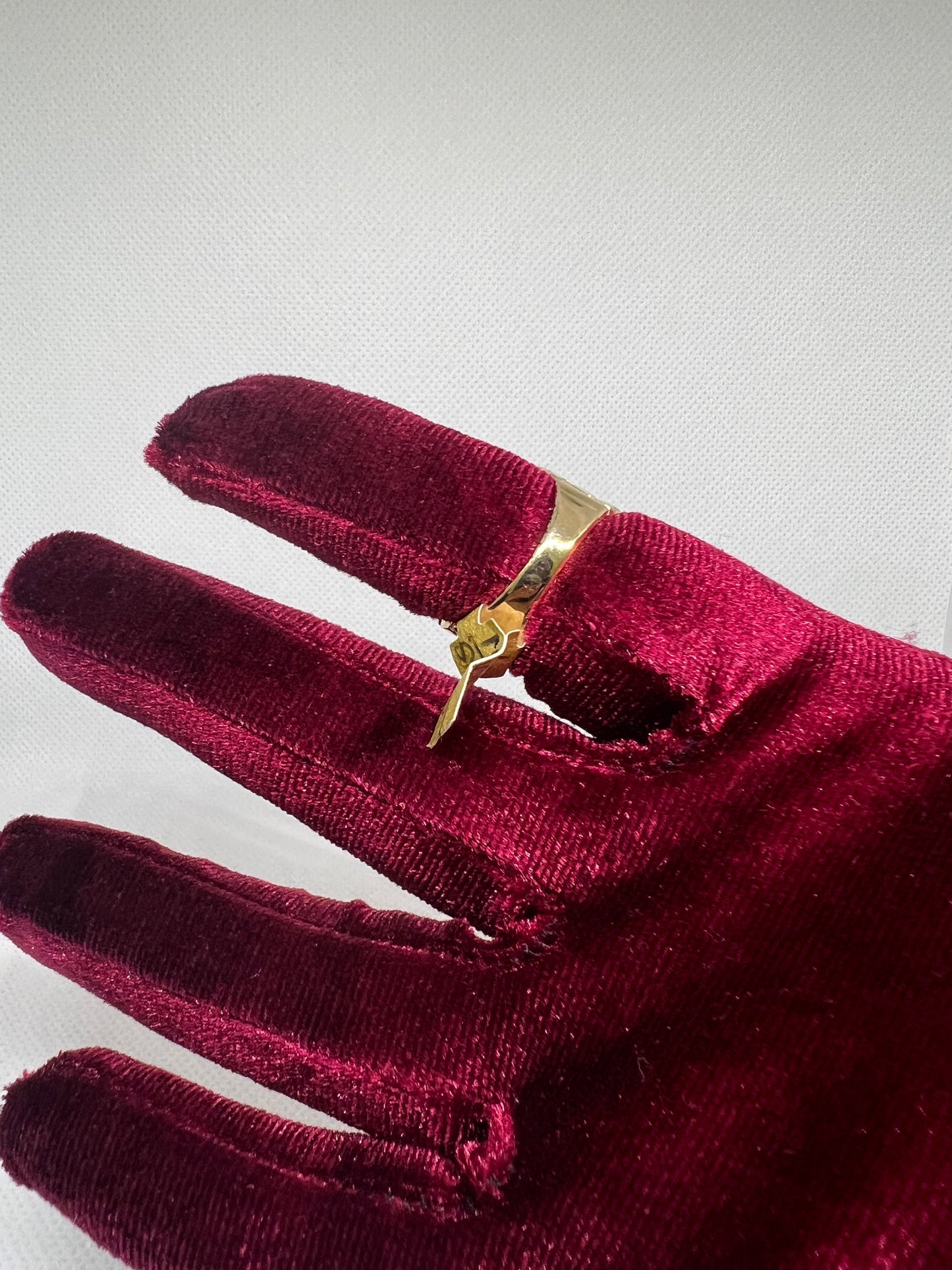 10K Solid Gold Nugget Ring - Chain Included