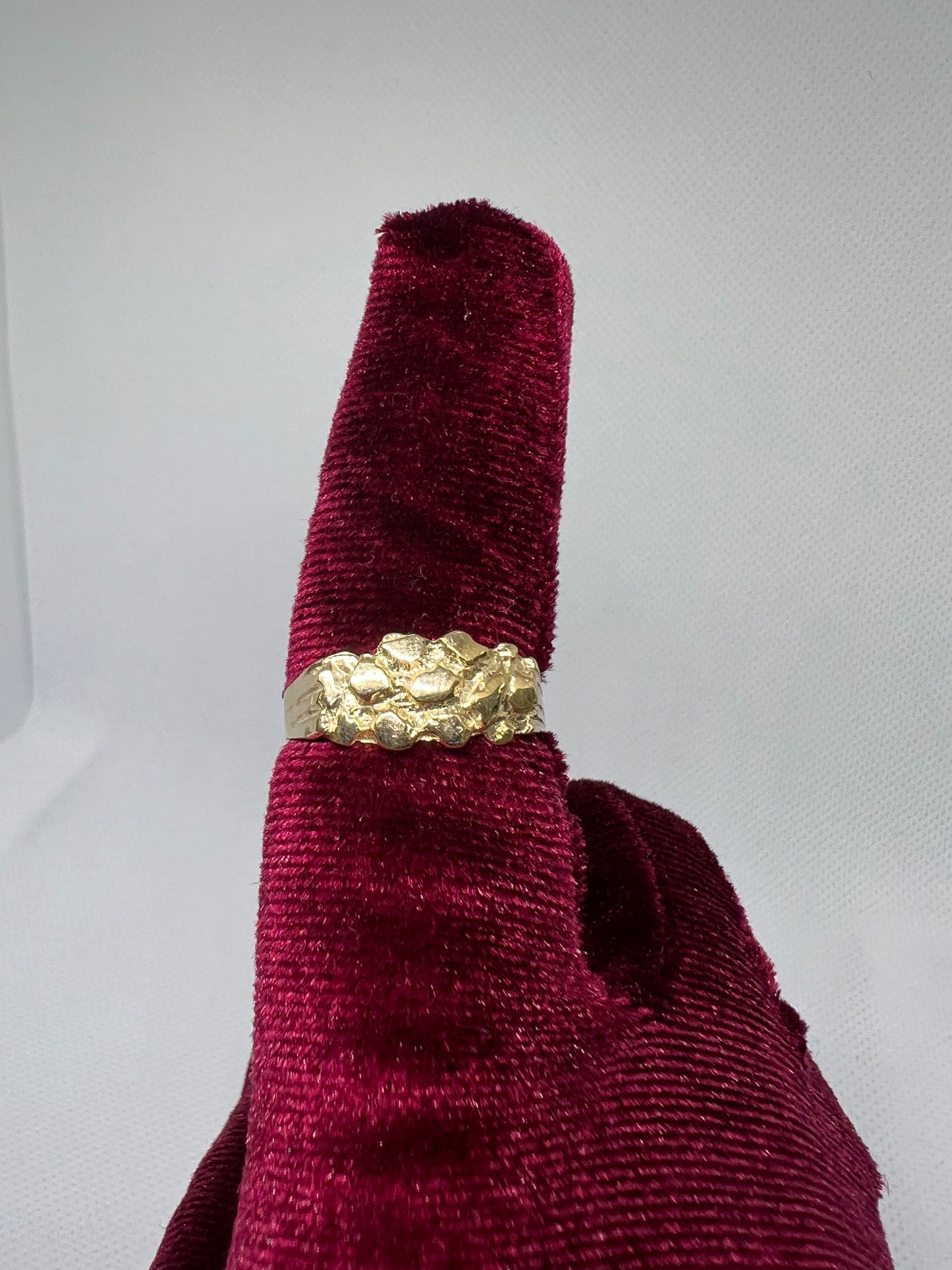 10K Solid Gold Nugget Ring