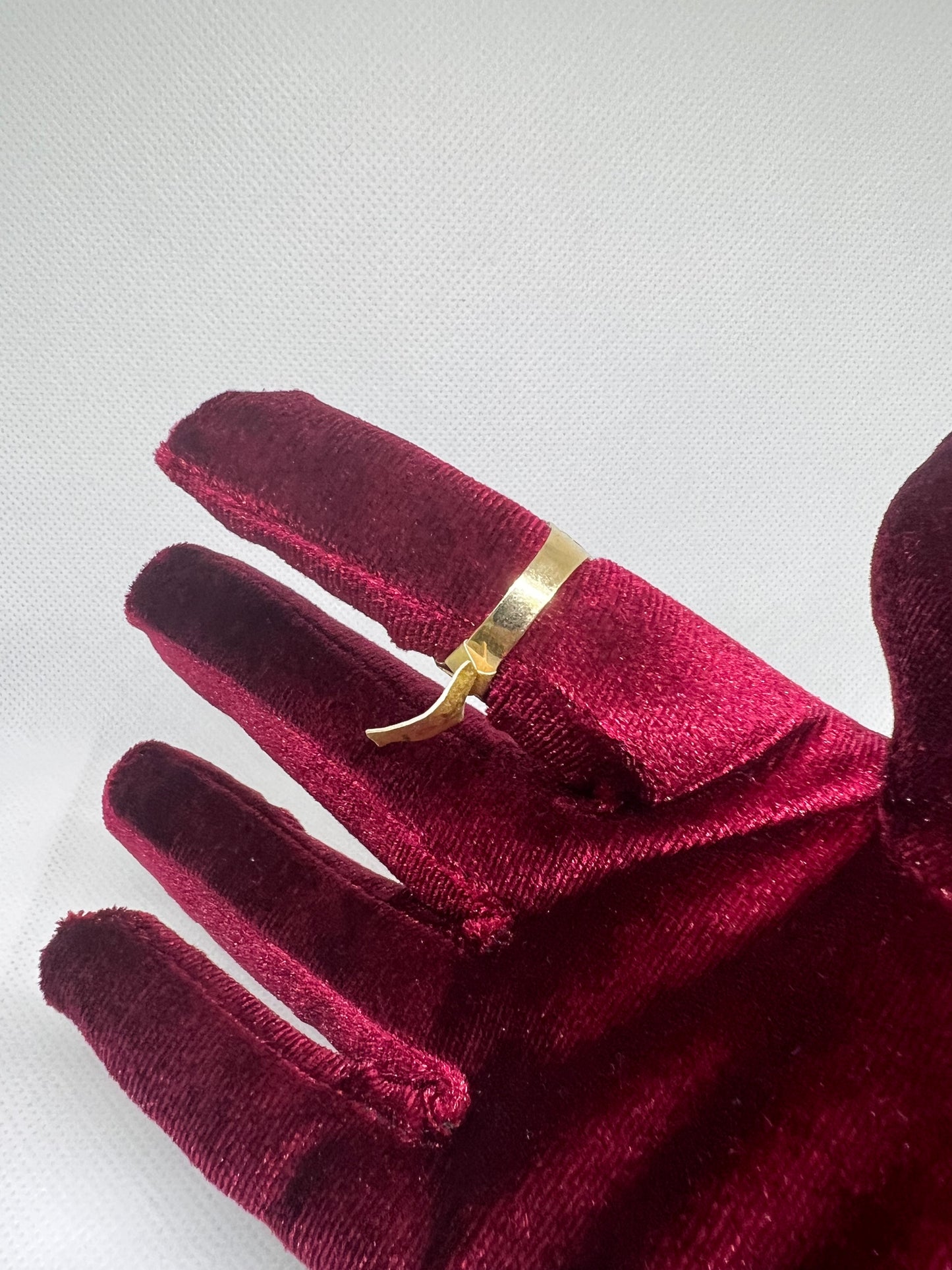 10K Solid Gold Nugget Ring - Chain Included