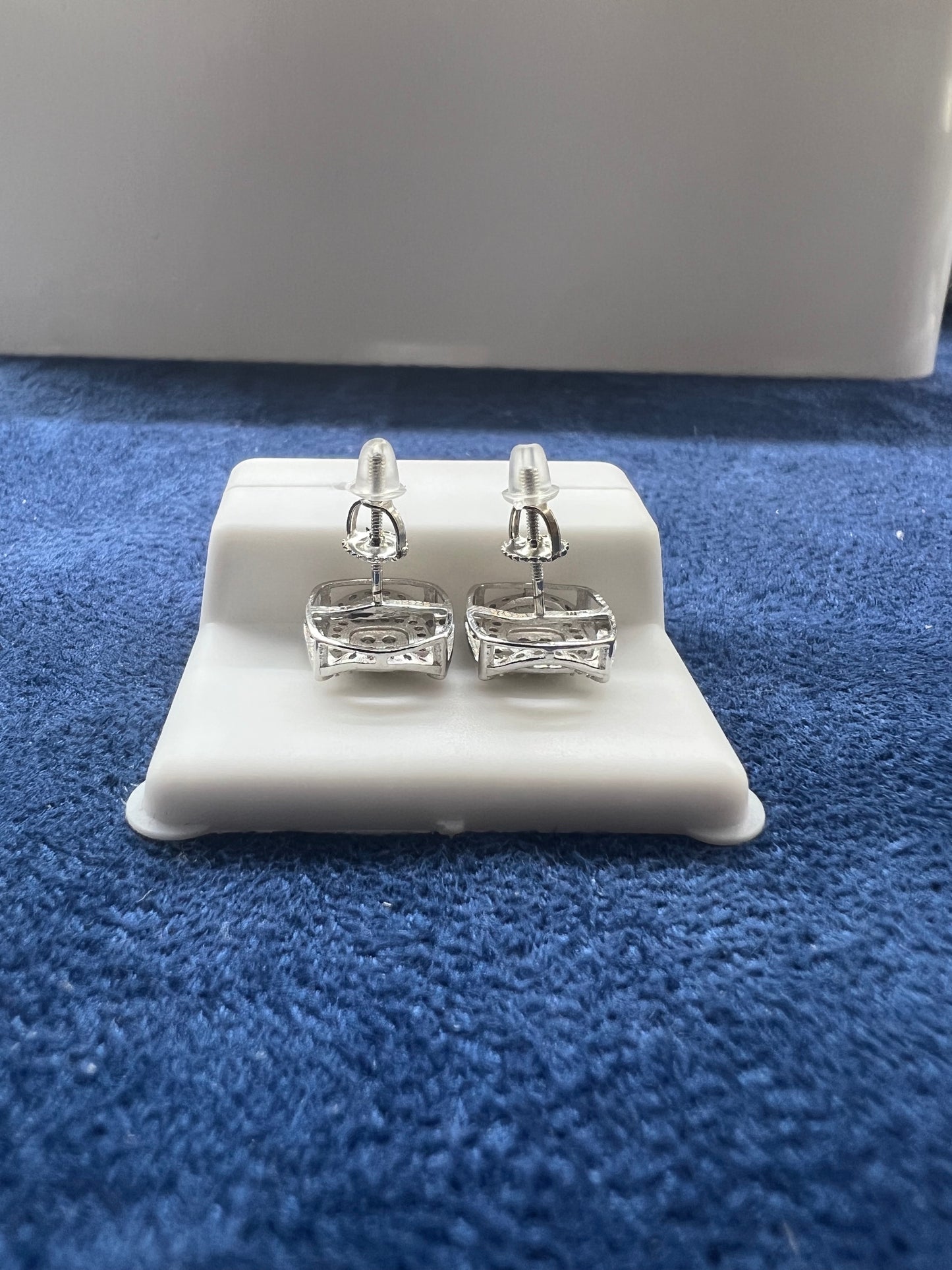 Silver Moissanite Earring