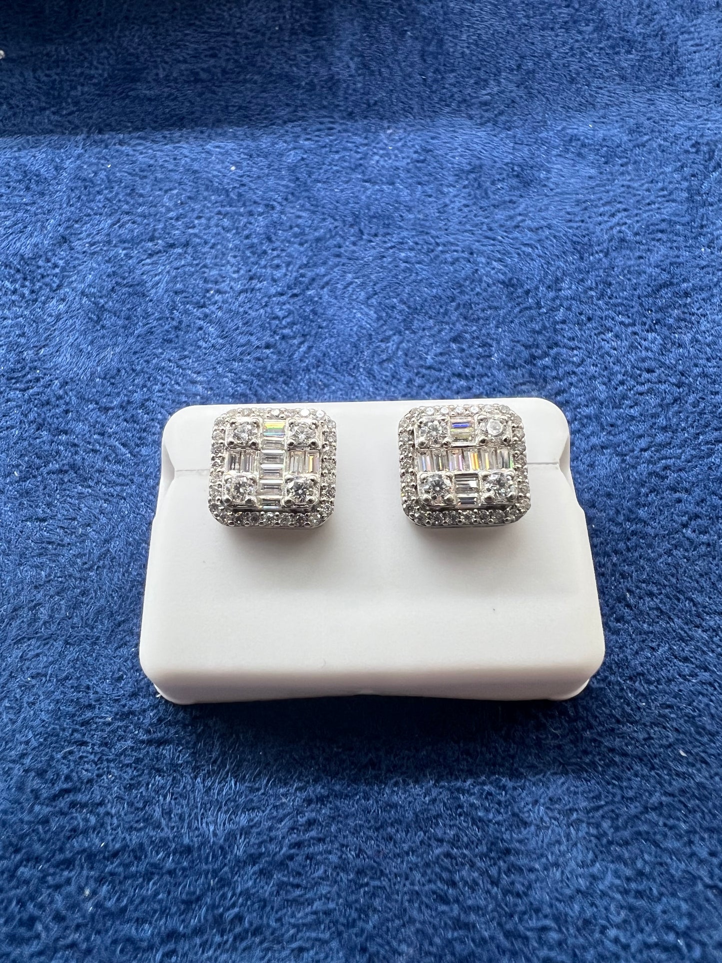 Moissanite Baguette Earrings