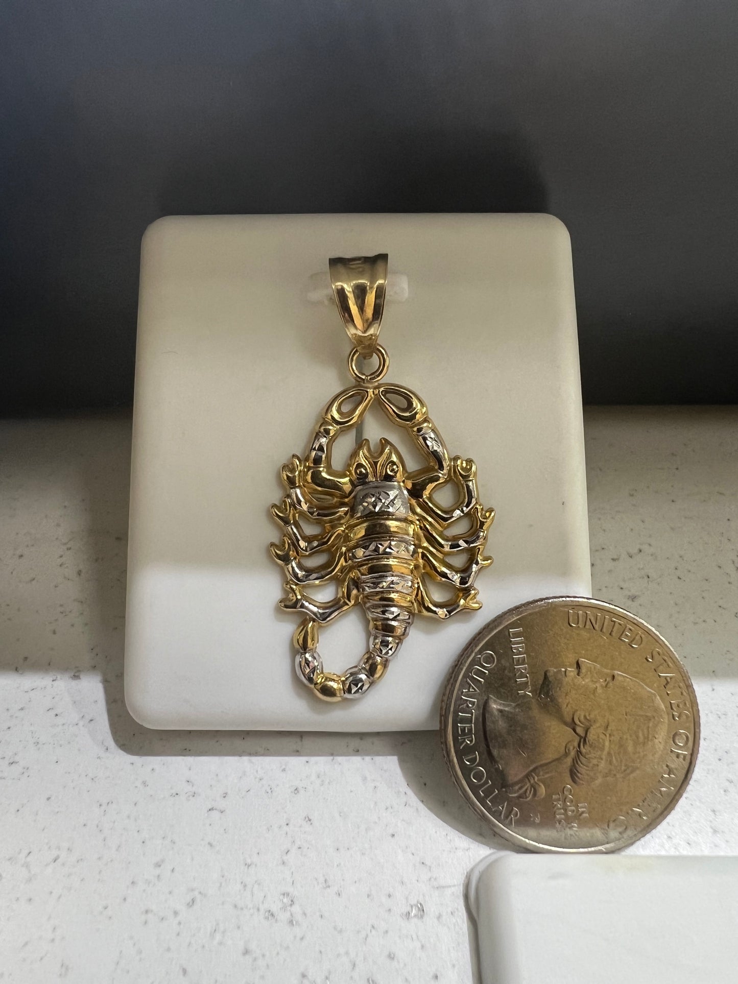 10K Gold Scorpion Pendant