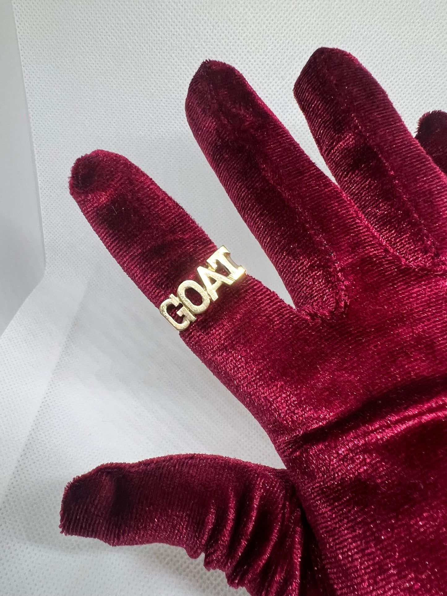 10K Solid Gold Goat Ring - Chain Included