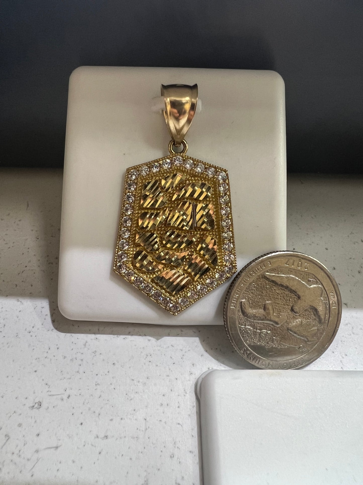 10K Gold Nugget Pendant