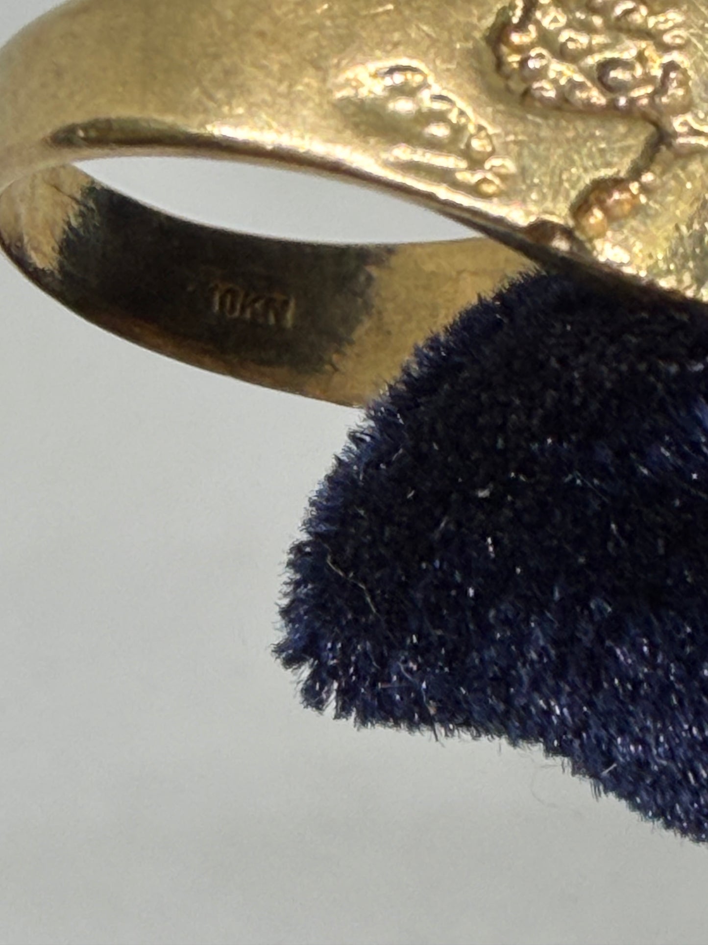 10K Solid Gold Nugget Ring - Size 9