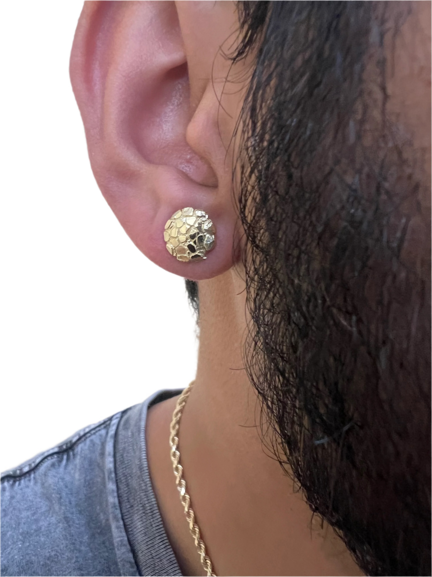FLASH SALE ALL NUGGET EARRINGS 25% OFF - CHAIN INCLUDED