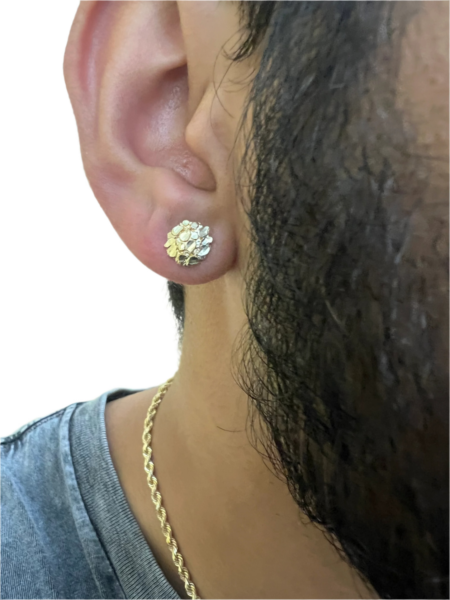 FLASH SALE ALL NUGGET EARRINGS 25% OFF - CHAIN INCLUDED