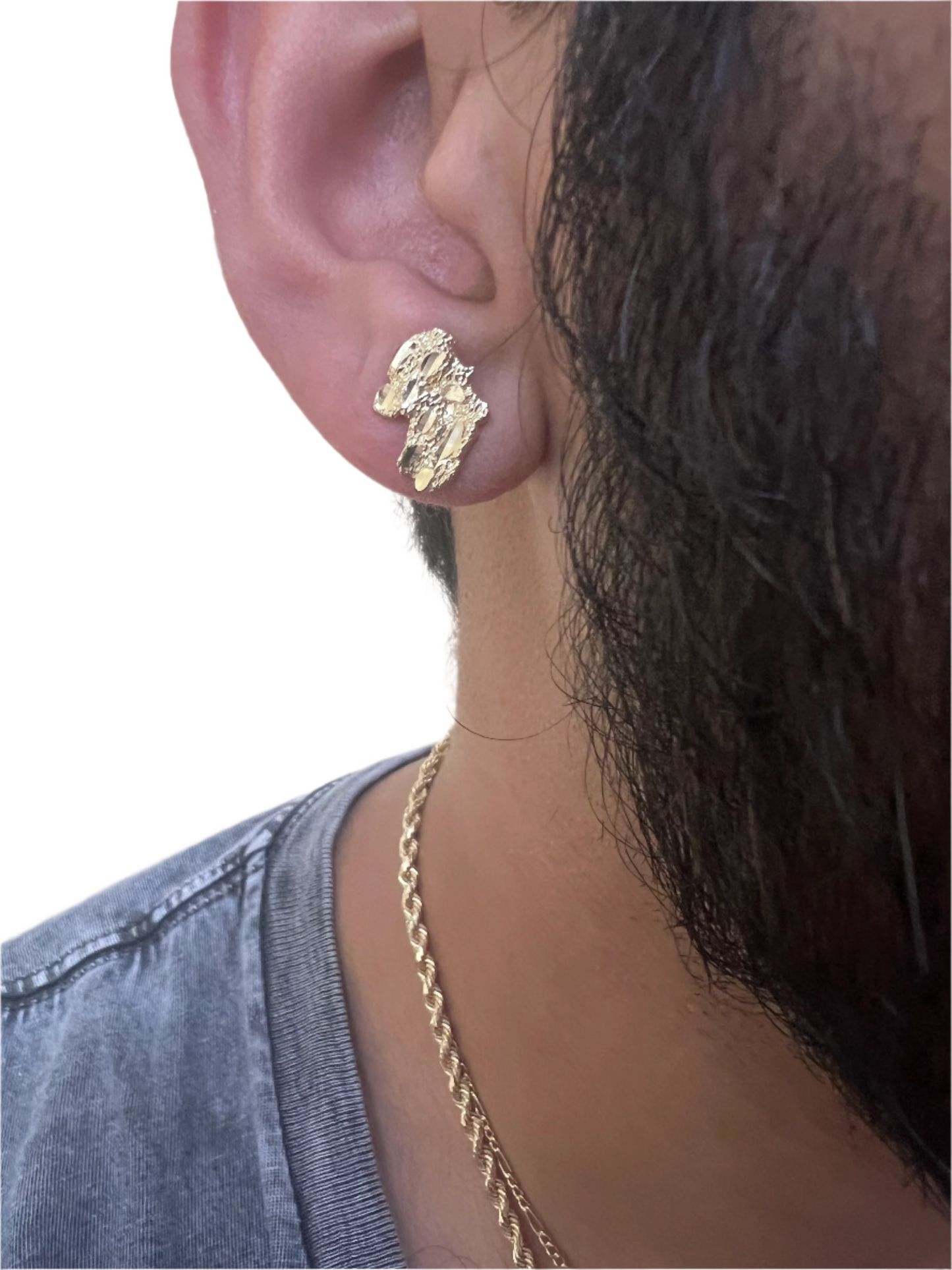 FLASH SALE ALL NUGGET EARRINGS 25% OFF - CHAIN INCLUDED