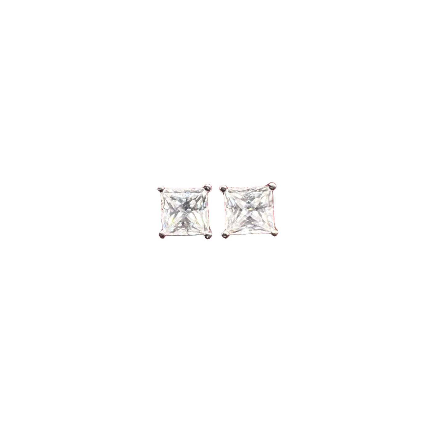 VS Silver Moissanite Stud Earrings