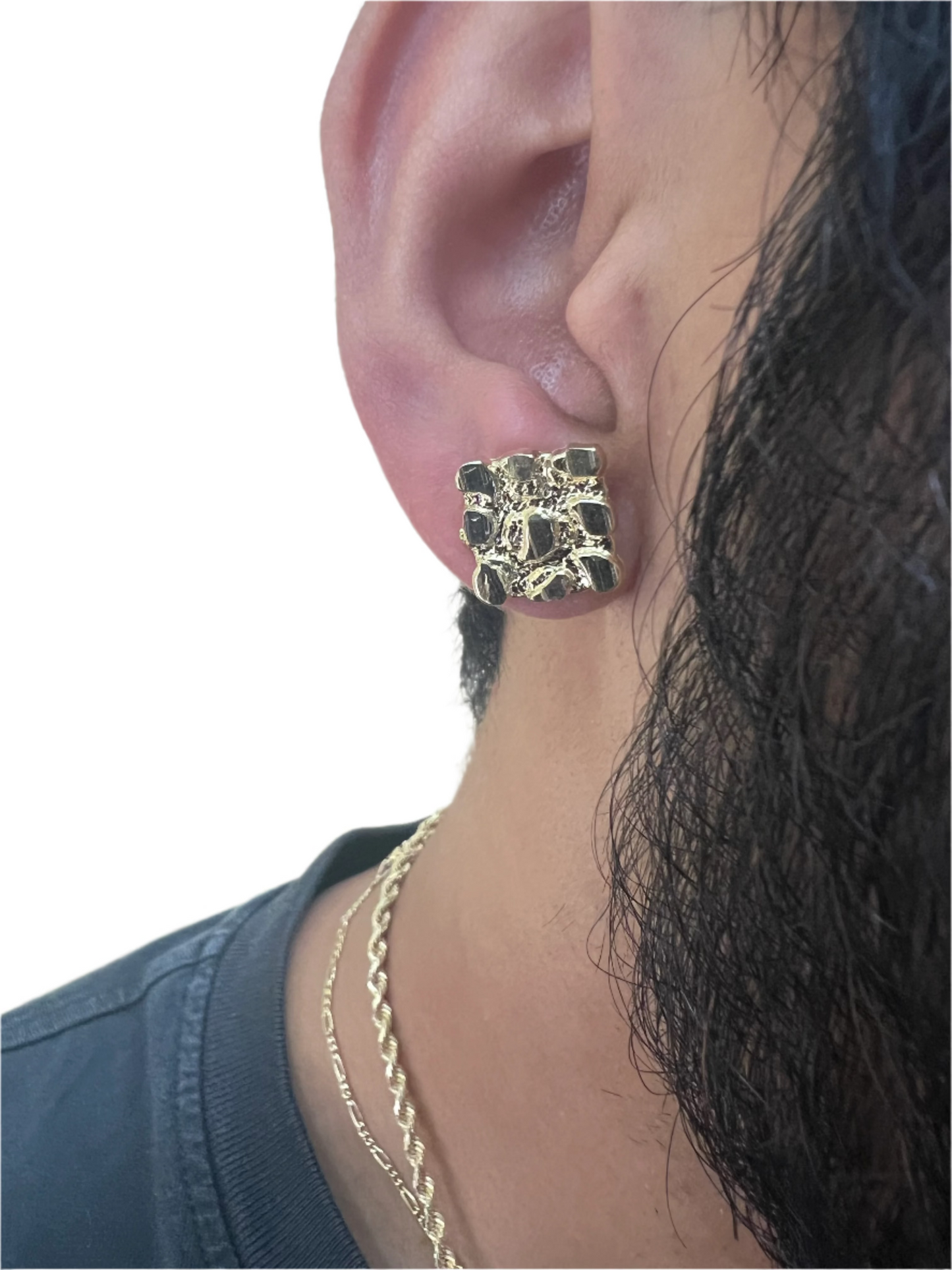 FLASH SALE ALL NUGGET EARRINGS 25% OFF - CHAIN INCLUDED