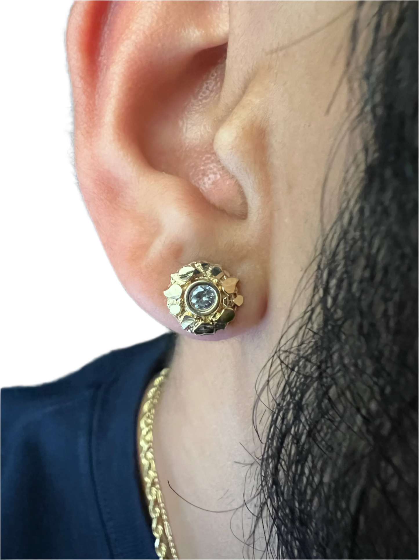 FLASH SALE ALL NUGGET EARRINGS 25% OFF - CHAIN INCLUDED