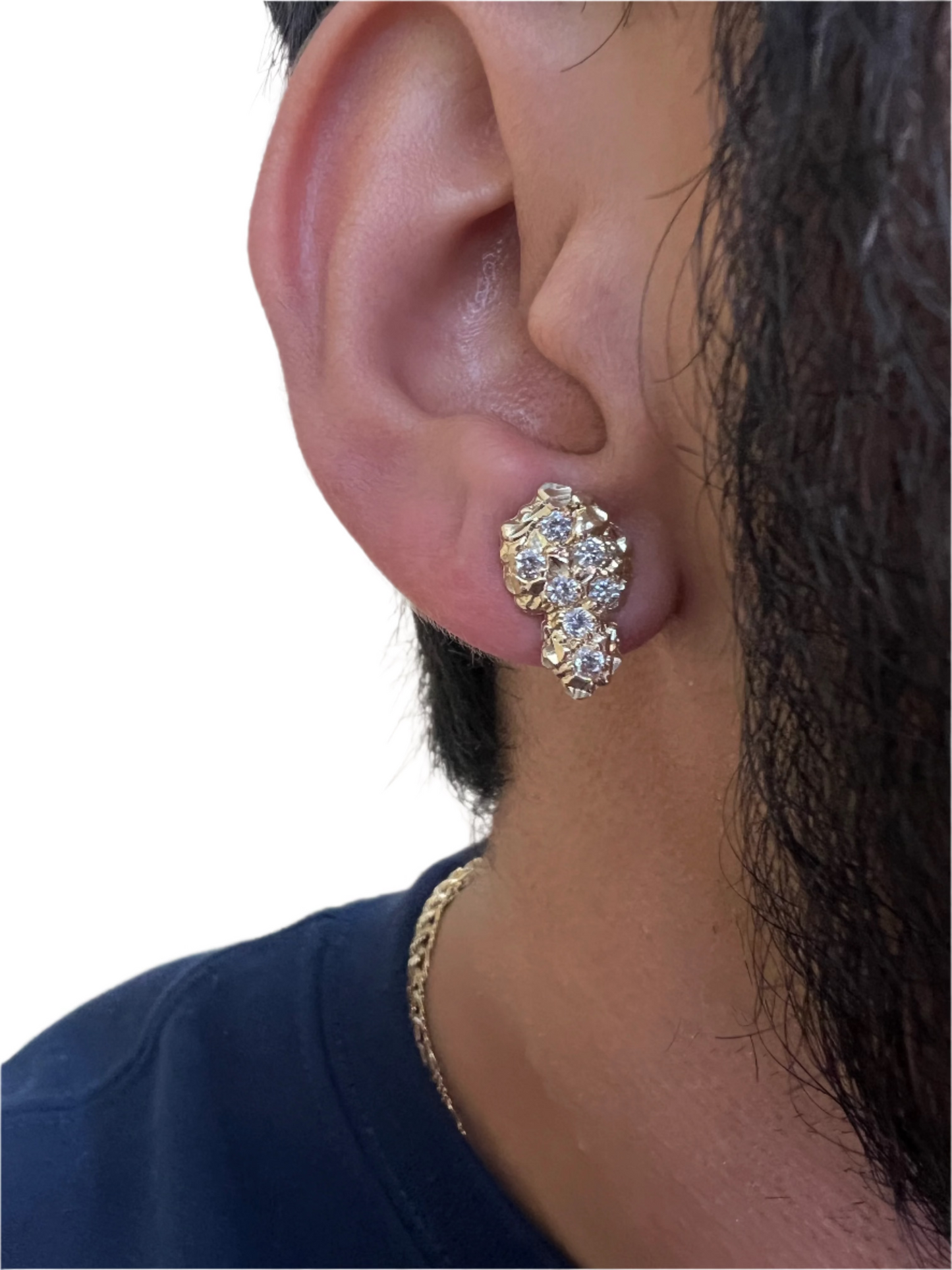 FLASH SALE ALL NUGGET EARRINGS 25% OFF - CHAIN INCLUDED