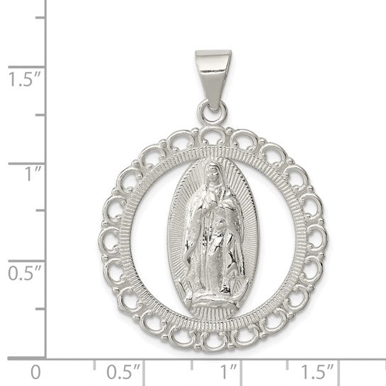 925 Sterling Silver Mother Mary Pendant