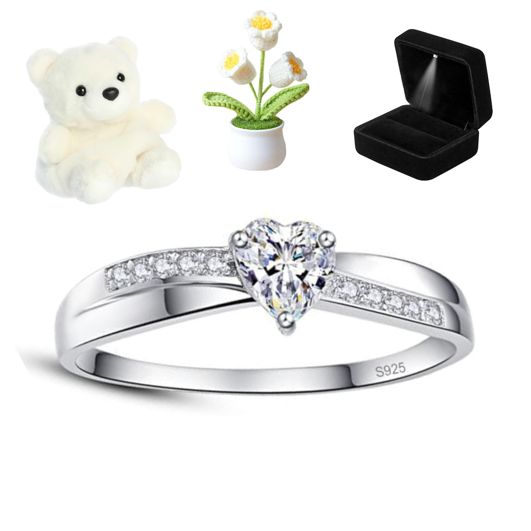 Silver Heart Promise Ring