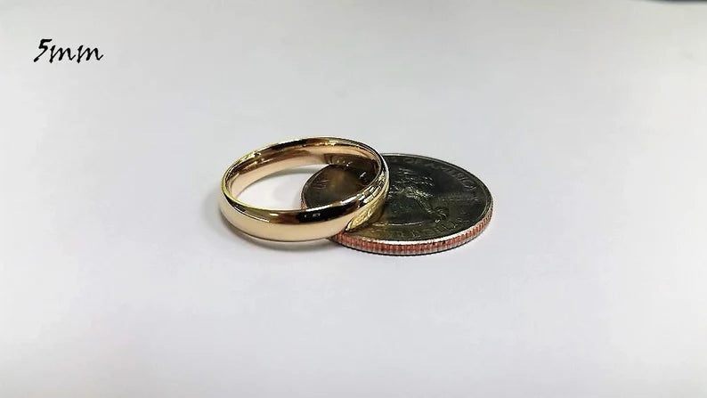 10K Yellow Gold 5MM Wedding Band