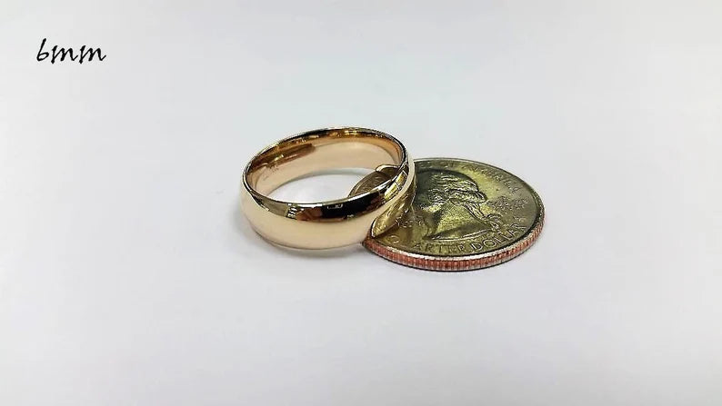 10K Yellow Gold 6MM Wedding Band
