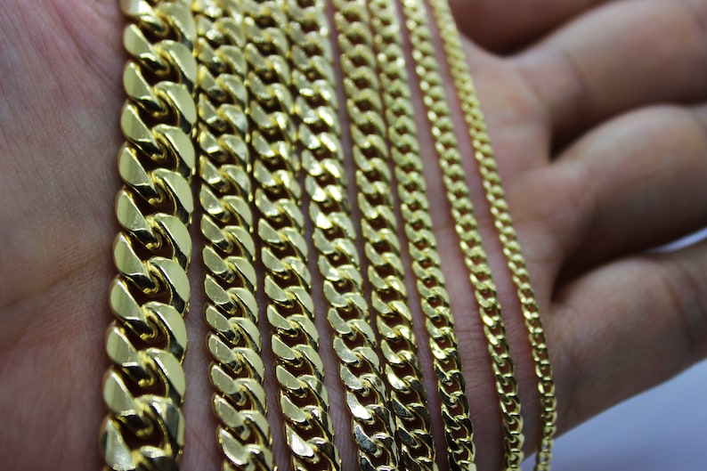10K Yellow Gold Miami Cuban Chain Necklace