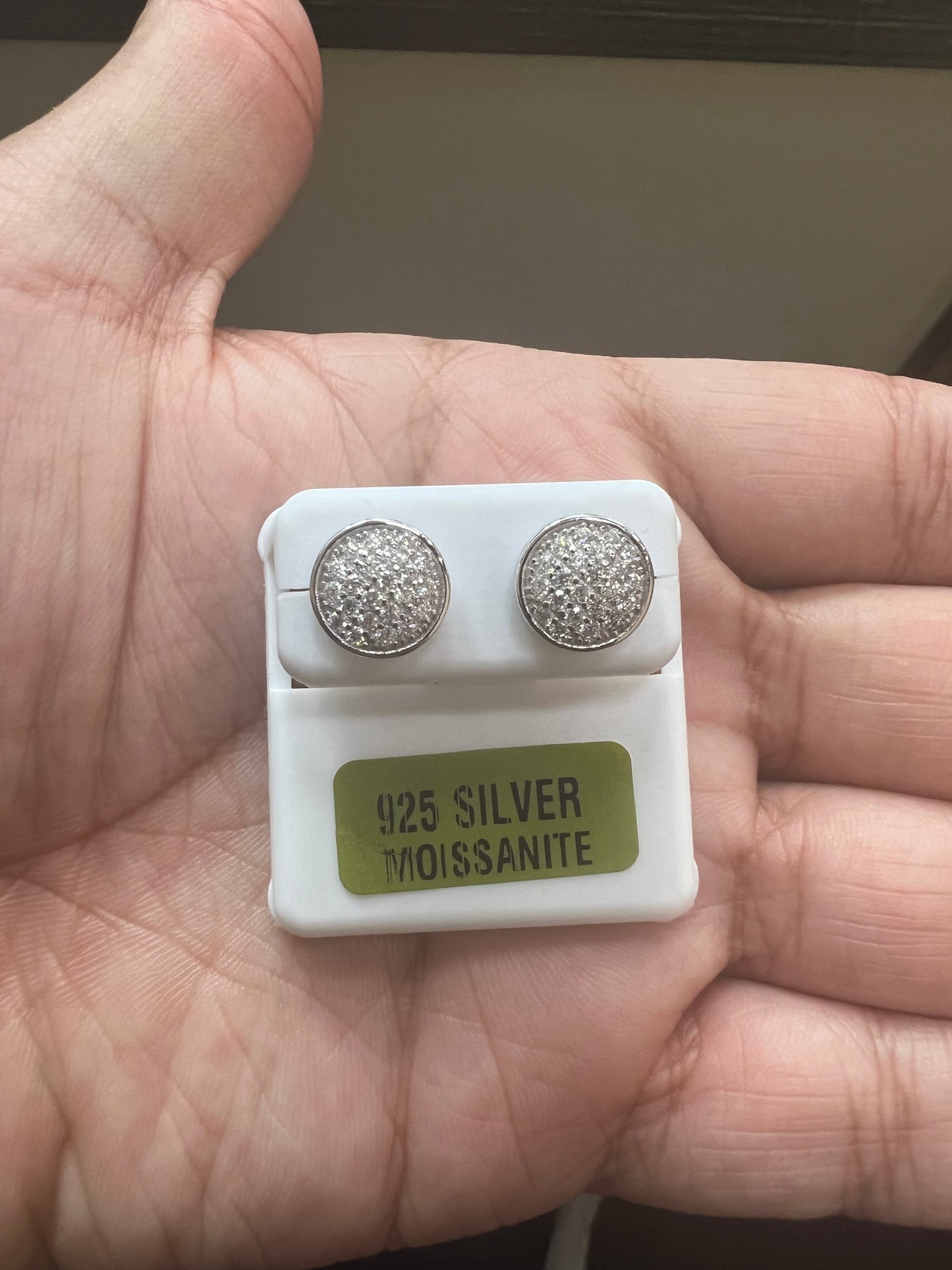 Circle Cluster Moissanite Earrings