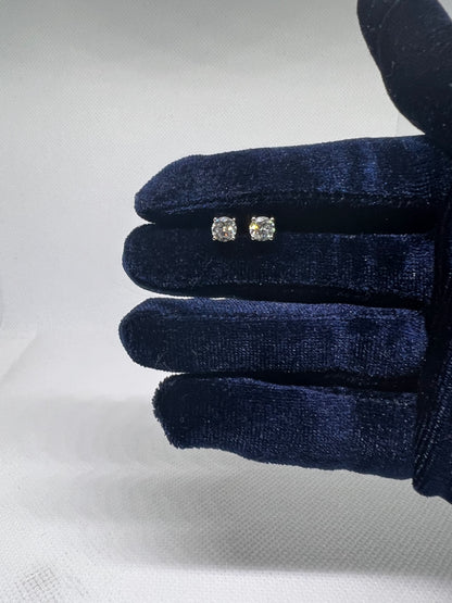 14K Yellow Gold 1.5 Ct Lab Grown Diamond Earrings - IGI CERTIFIED