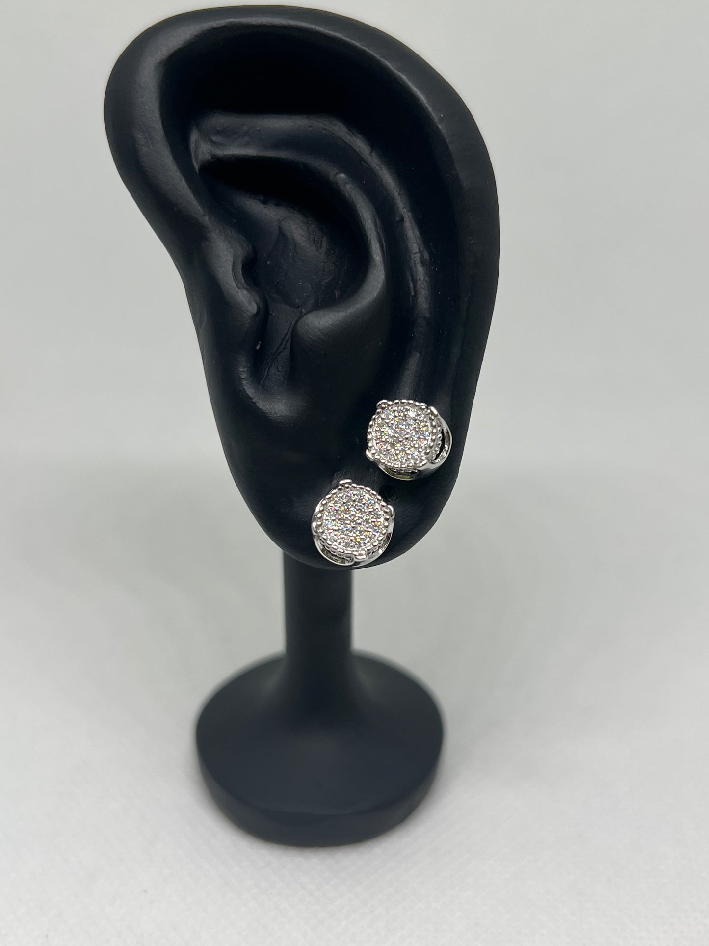 Sterling Silver Glacier Cluster Moissanite Earrings