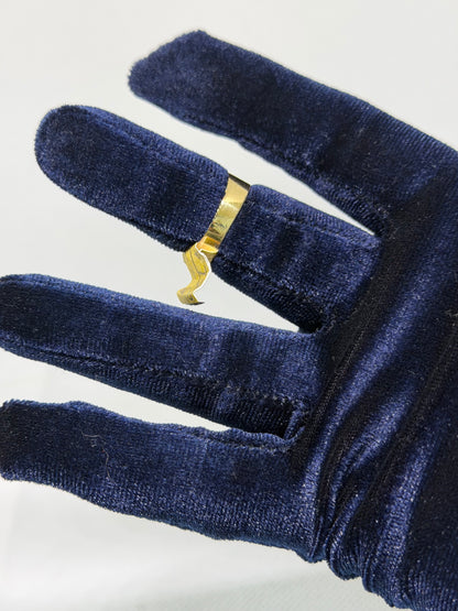 10K Solid Gold Plate Ring - Size 9