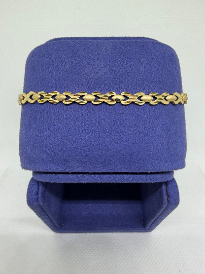 10K Solid Gold Infinity Bracelet - 7.5 Inches